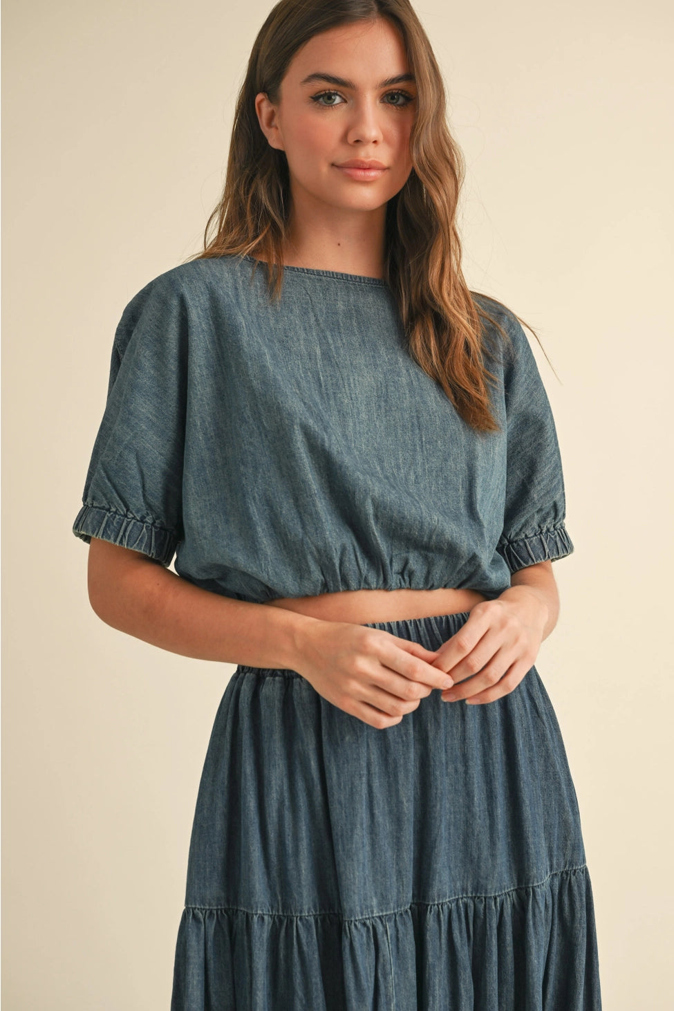 Lorenza Denim Top
