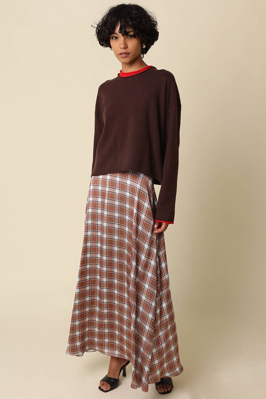 SYLER CONTRAST KNIT SWEATER