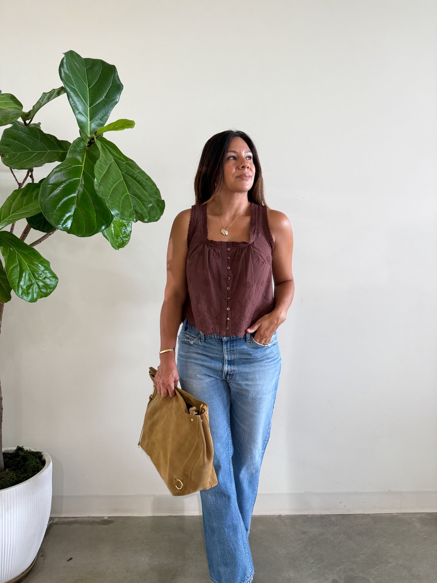 Marcelo Lace Trim Top