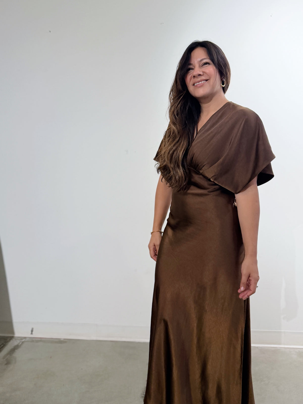 LEONORA SATIN MAXI DRESS