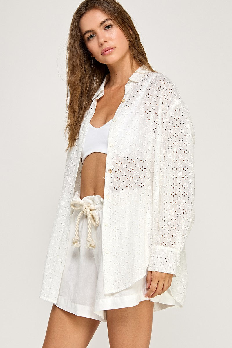 Eyelet Button Down