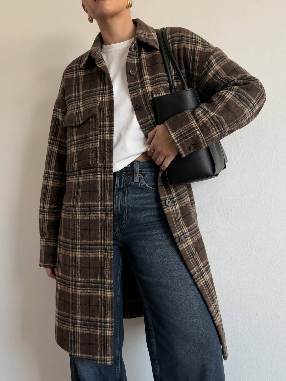 BRUSHED PLAID JACKET
