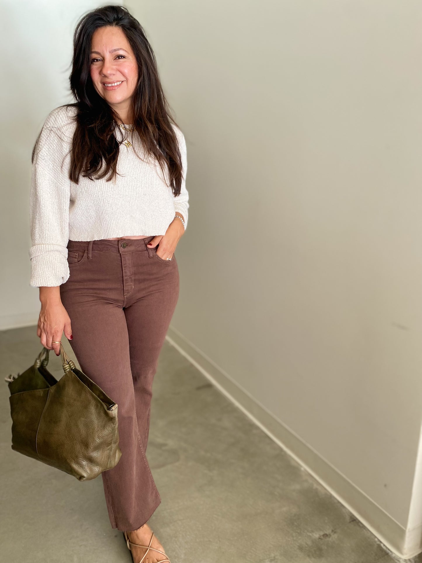 Vintage Brown Cropped Jean