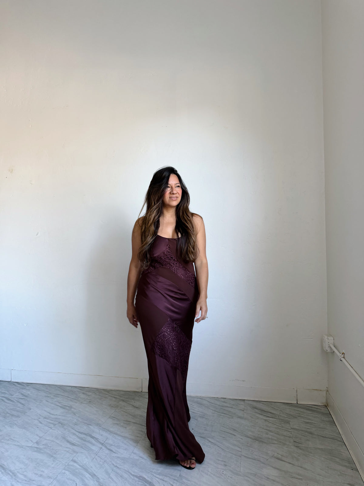 CROCHET PATCH MAXI DRESS