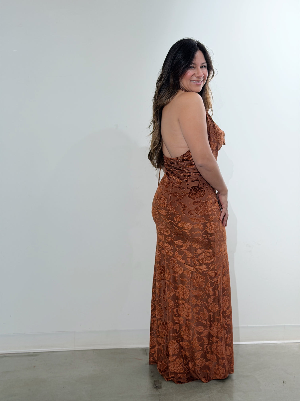 COLETTE VELVET MAXI DRESS