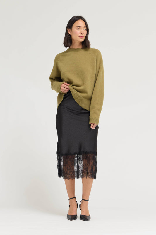 WREN SATIN LACE SKIRT