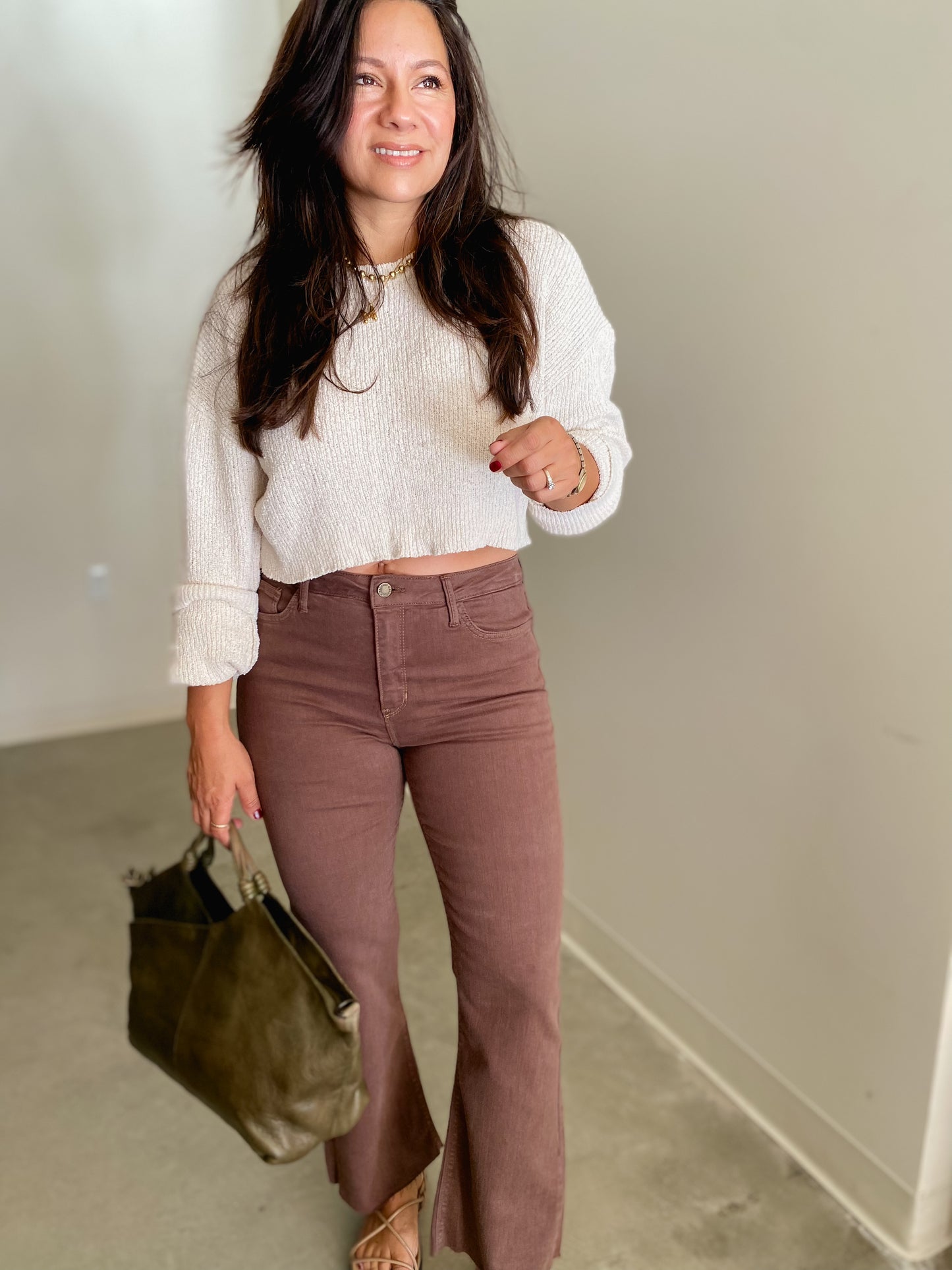 Vintage Brown Cropped Jean