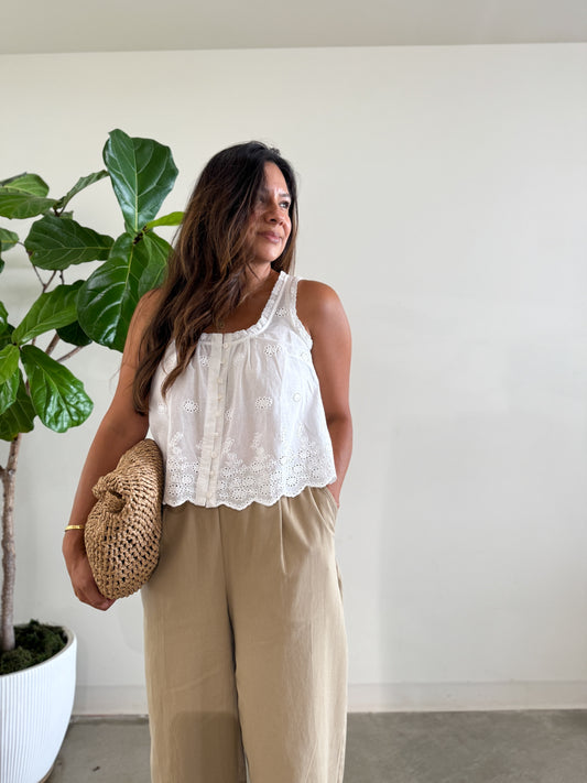 Marcelo Lace Trim Top