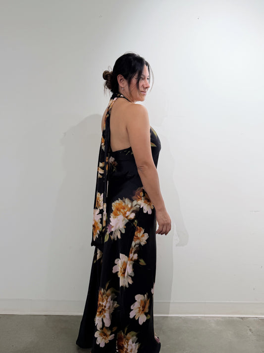 FLORA SATIN MAXI DRESS