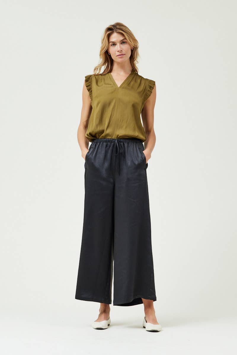 WIDE LEG SATIN PANTS