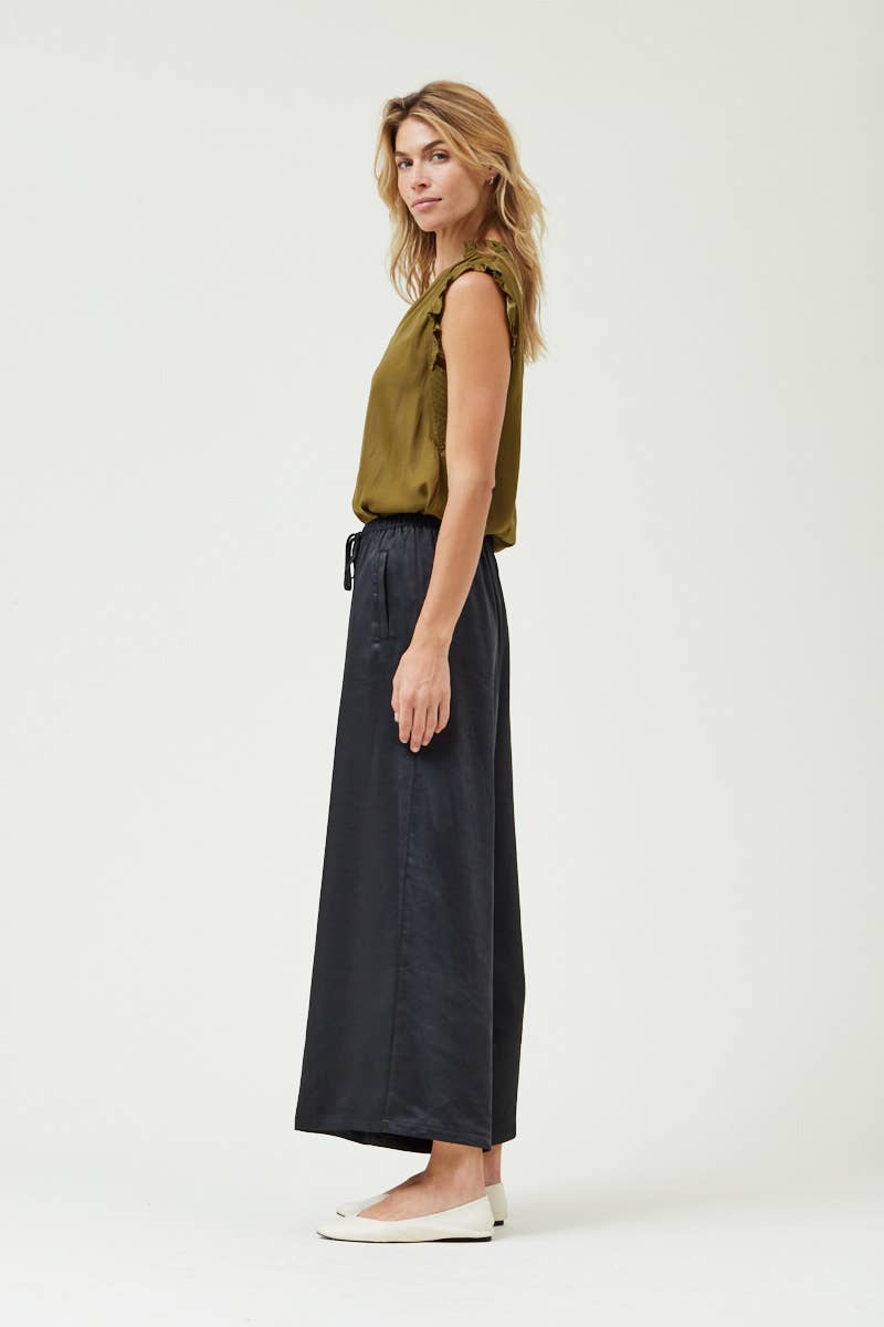  WIDE LEG SATIN PANTS