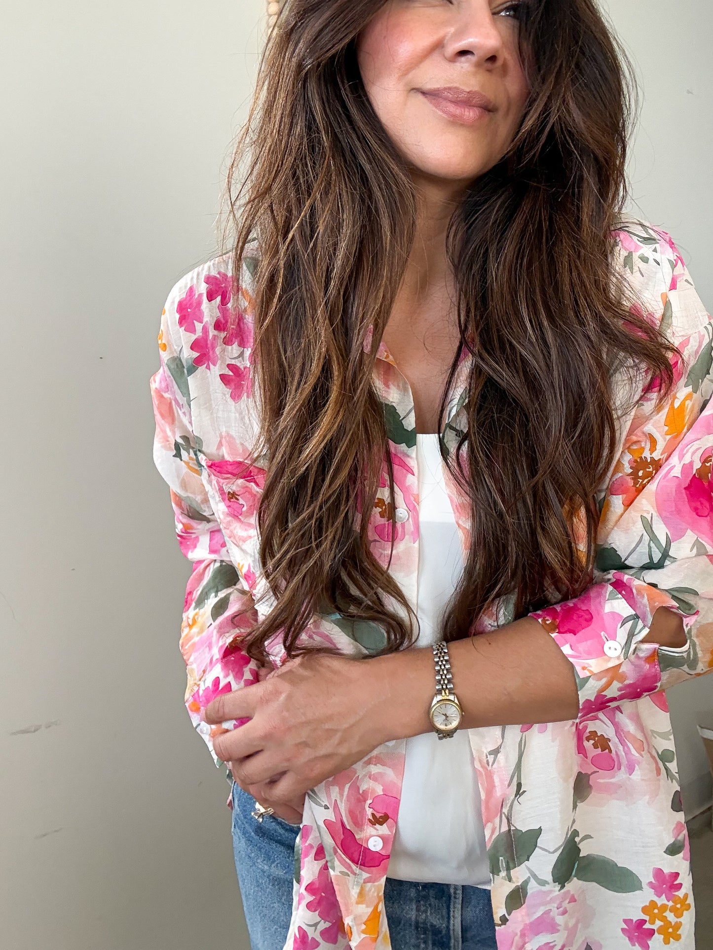 Floral Button Down