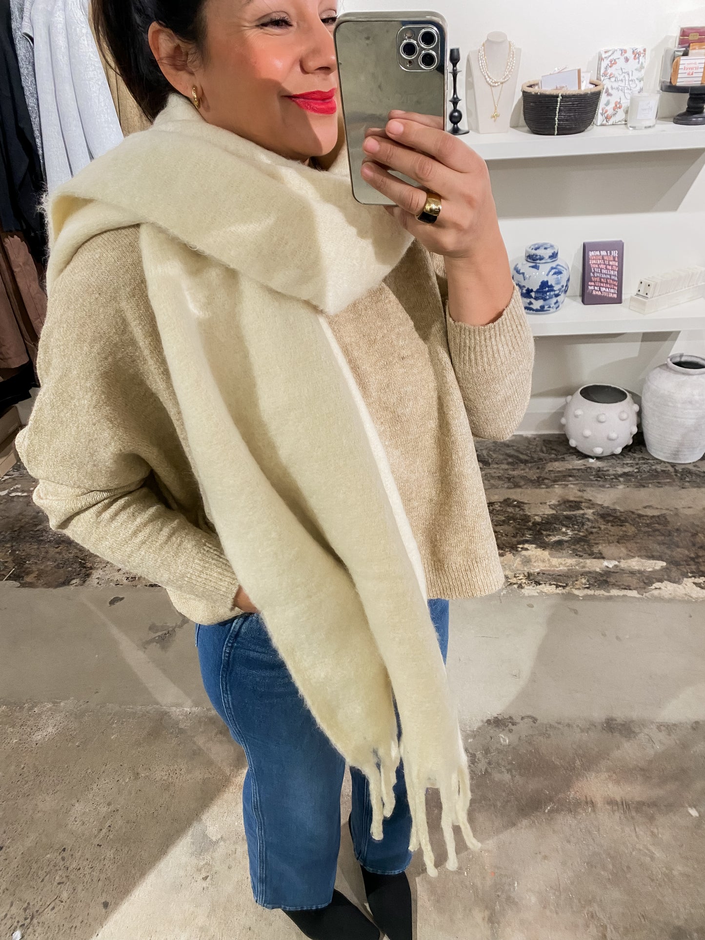 Cream Scarf