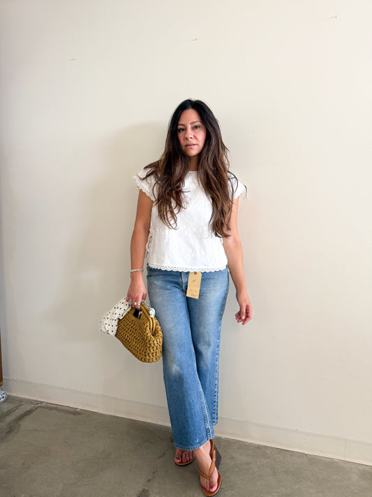 Embroidered Poncho Blouse