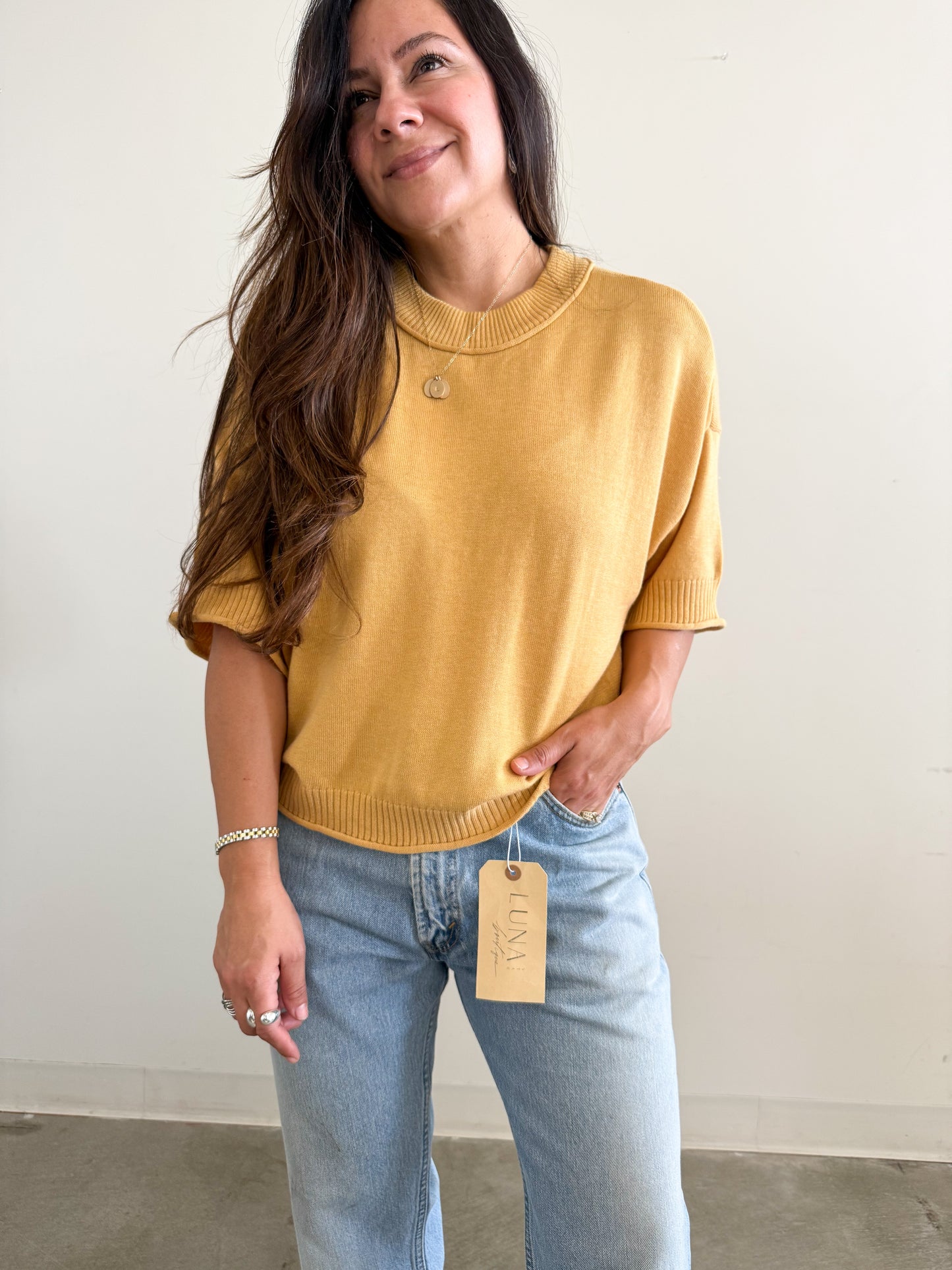 Knit Round Neck Top