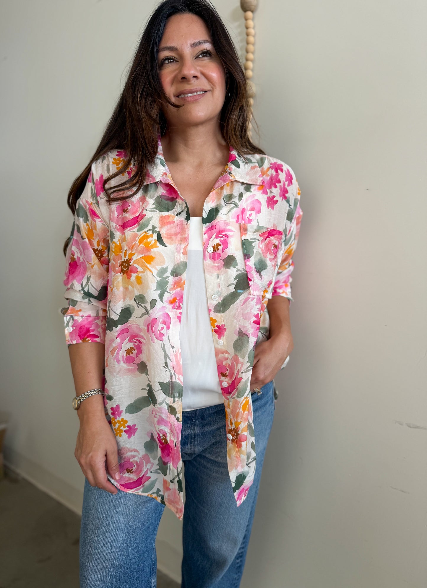 Floral Button Down