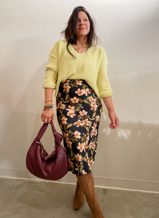 Midi Floral Skirt