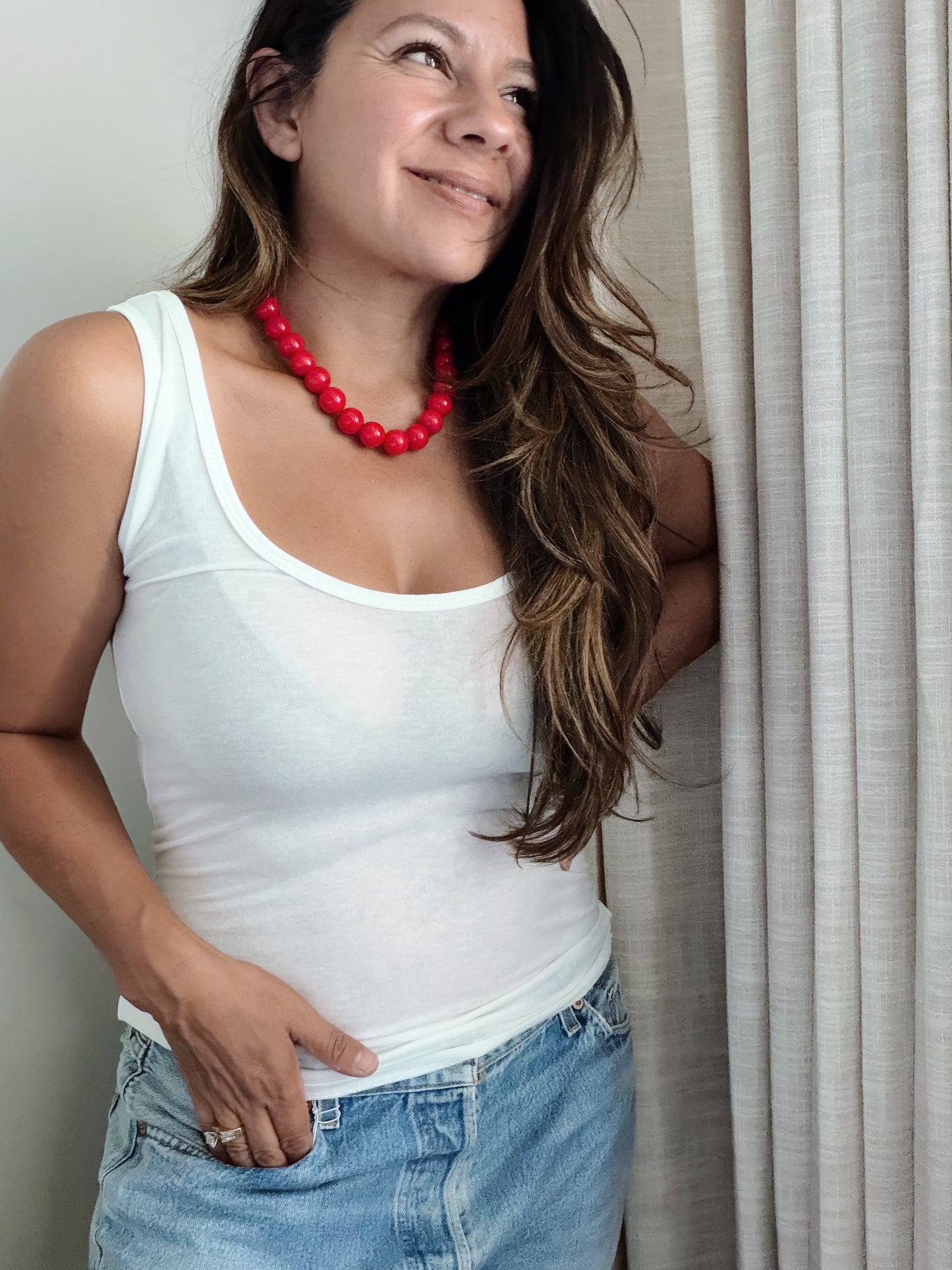 Heather Scoop Neck Top