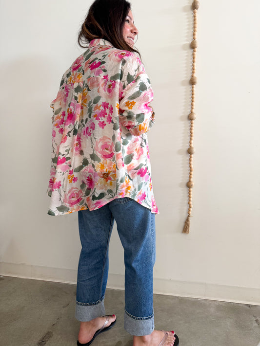 Floral Button Down