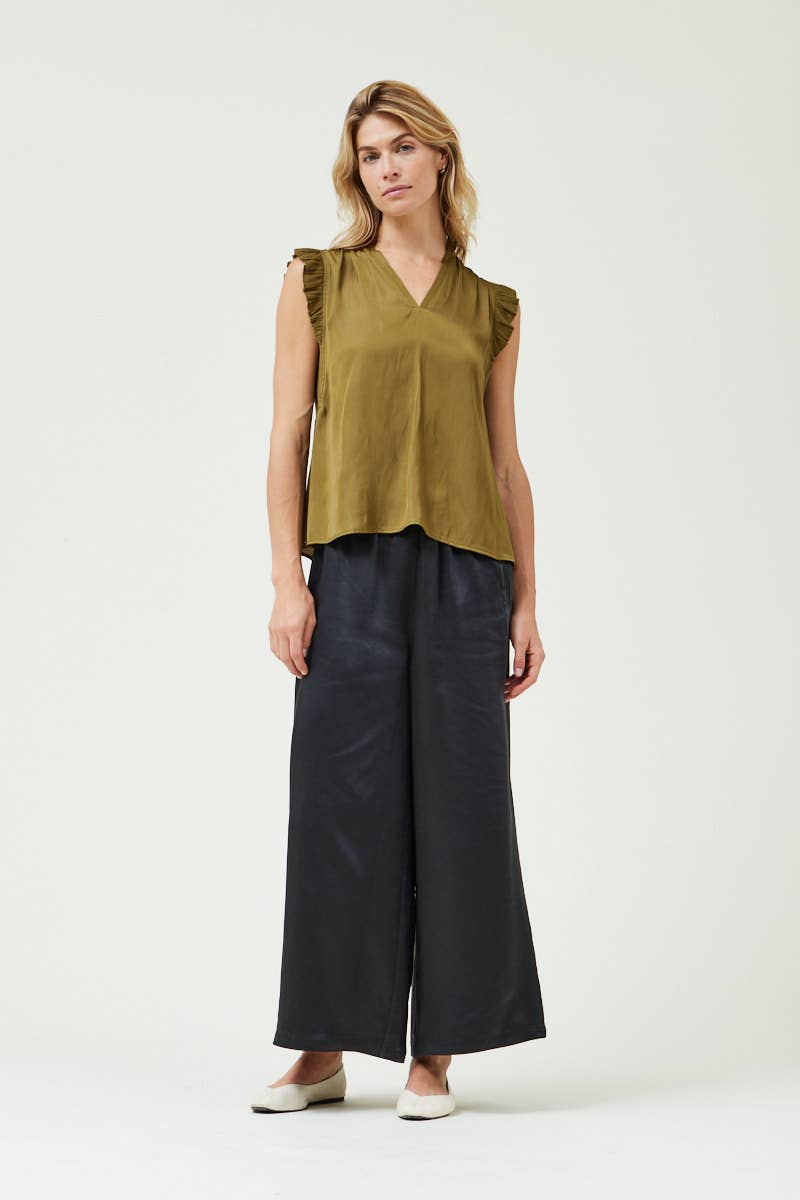  WIDE LEG SATIN PANTS