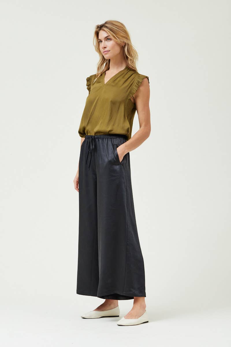  WIDE LEG SATIN PANTS